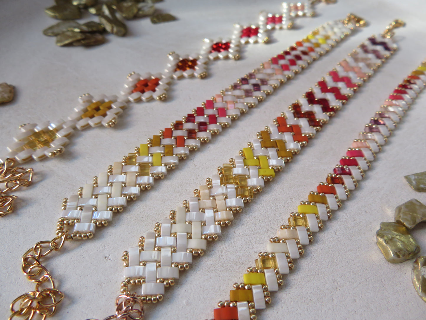 Bracelet 2 rangs rayés