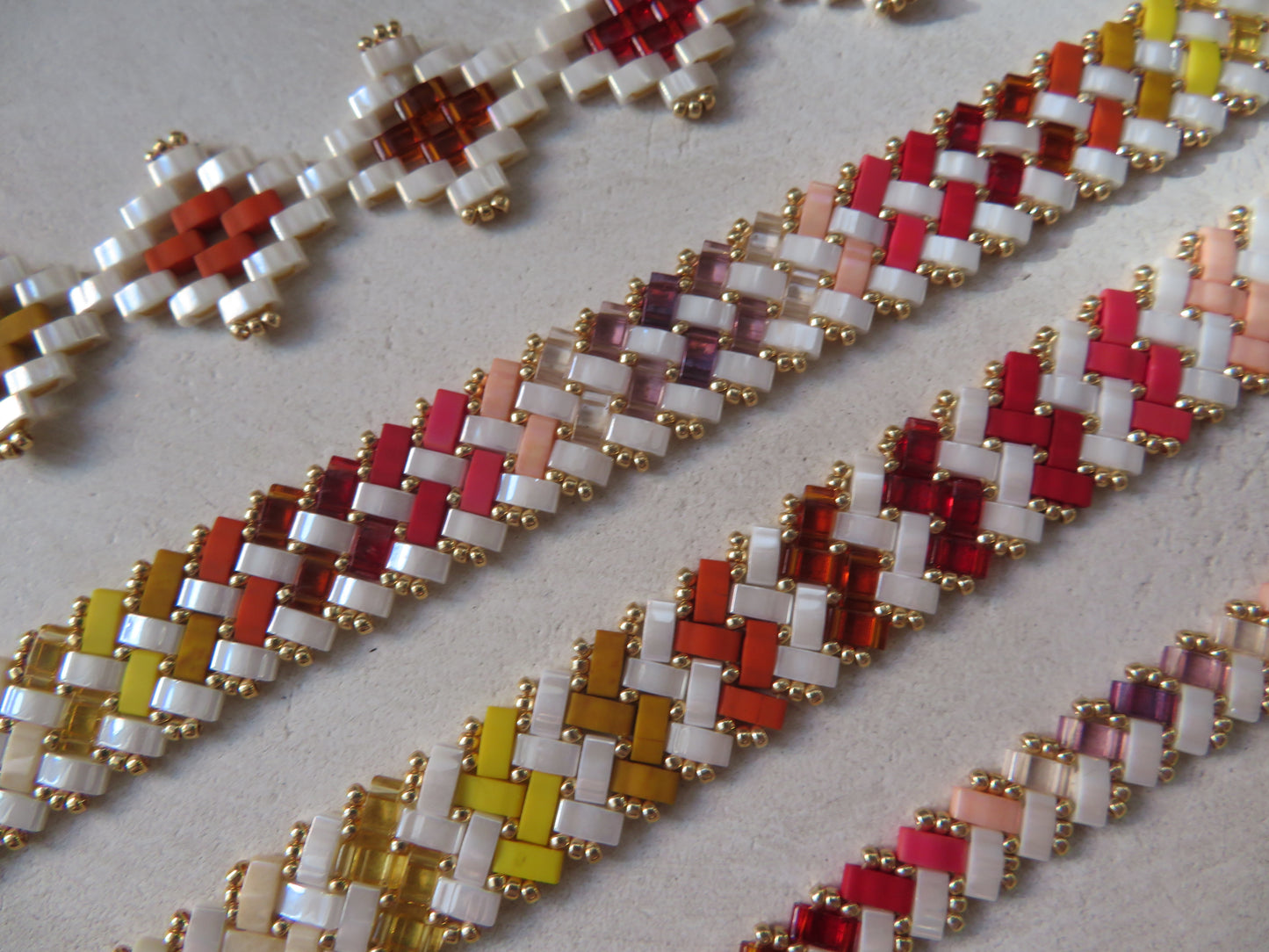 Bracelet 2 rangs rayés