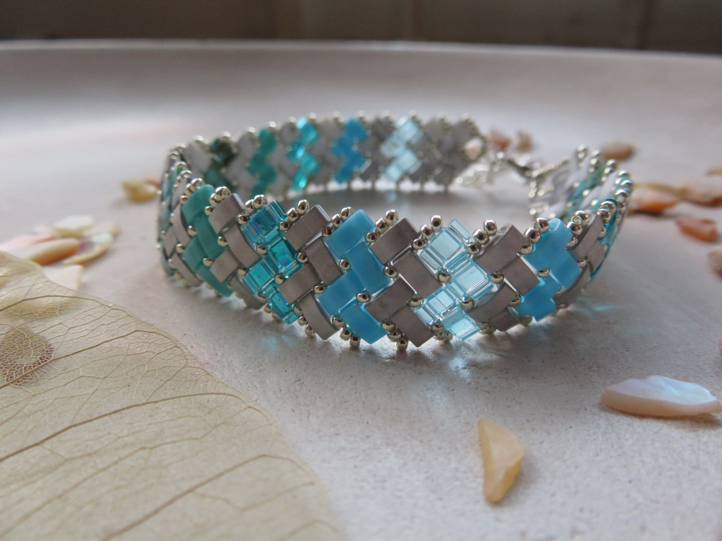 Bracelet 2 rangs rayés